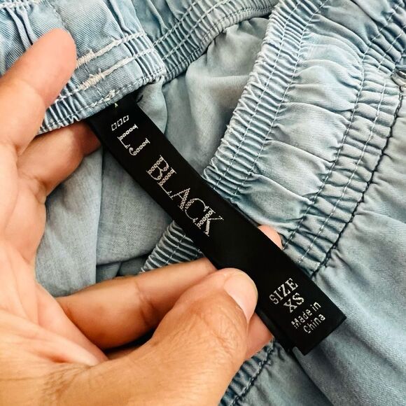 Lorna Jane Black Label Chambray Jogger Pants Size XS in Light Blue 100% Tencel - Picture 13 of 16